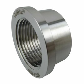 1" NPT Stainless Steel 304 Female Threaded Stepped Weld Bung with Top Head (1" NPT)