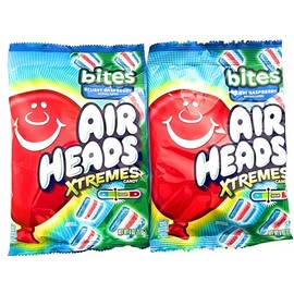 Air Heads Xtremes Bites Bluest Raspberry Candy, 6oz, Pack of 2 Bundle