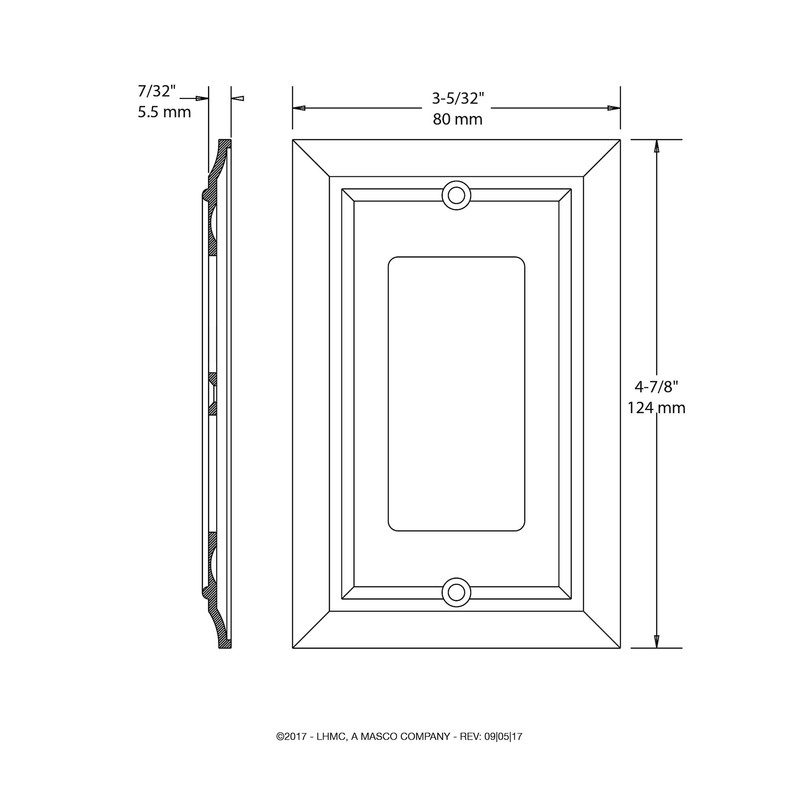 Franklin Brass Architectural (1-Pack) Decorative Light Switch Cover Matte Black