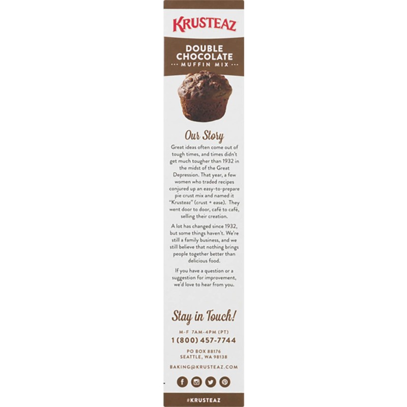 Krusteaz Muffin Mix, Double Chocolate Muffin Mix, Made with Real