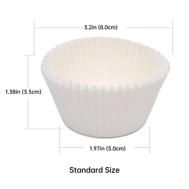 Bake Choice 9 Colors Available 200pcs Standard White Cupcake Liner