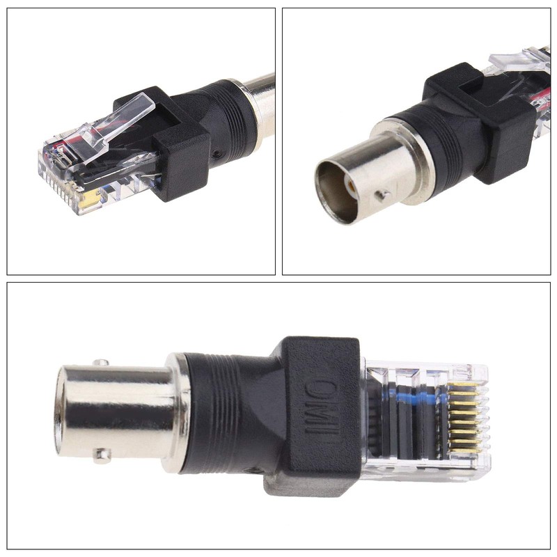 EMSea BNC Female to RJ45 Male RF Coaxial Connector Coupler
