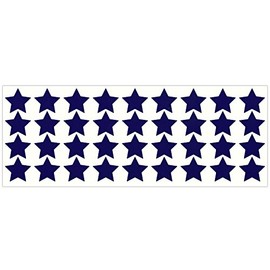 LiteMark Reflective Purple 1 Inch Stars Sticker Decals for Helmets, Bicycles, Strollers, Wheelchairs and More - Pack of 36