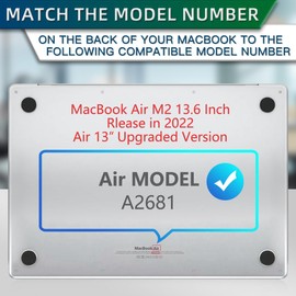 Magnetic Privacy Screen for MacBook Air 13.6 Inch (2022-2024, M2-M3) - Removable Laptop Privacy Filter Shield and Matte Anti-Glare Blue Light Protector