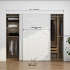 WEWORTH Bypass Sliding Door Track Hardware 96", Wardrobe Closet Door
