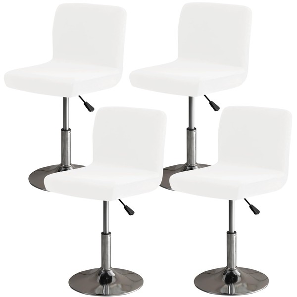 Gollense Velvet Stretch Bar Stool Covers with Backs, 4 Pack
