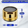 Aerator for taps with connection M24. Made of gold-plated brass.
