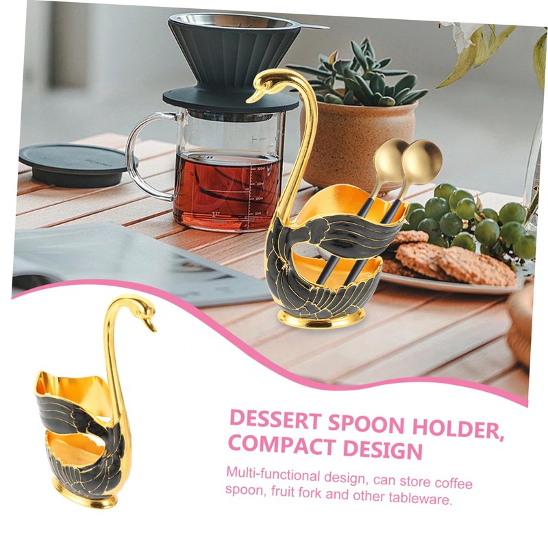 iplusmile Swan Style Coffee Spoon Holder Elegant Dessert Spoon Base