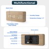 Virklyee Wooden Digital Cube Alarm Clock with LED Temperature Display,