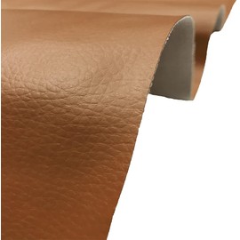 A-Express Grained Faux Leather Fabric Waterproof Heavy Duty Leatherette Vinyl Leathercloth Upholstery Textured Material - Light Brown Half Metre 50cm x 140cm