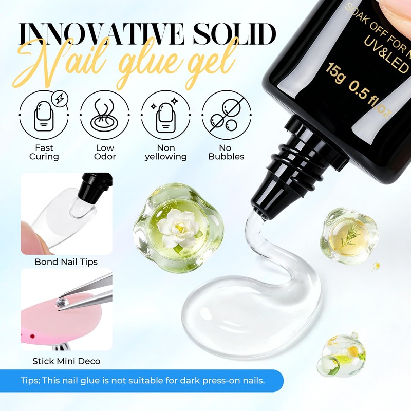 Stiletto Nail Tips and Glue Gel Kit, 120Pcs Pre-etched Pointed