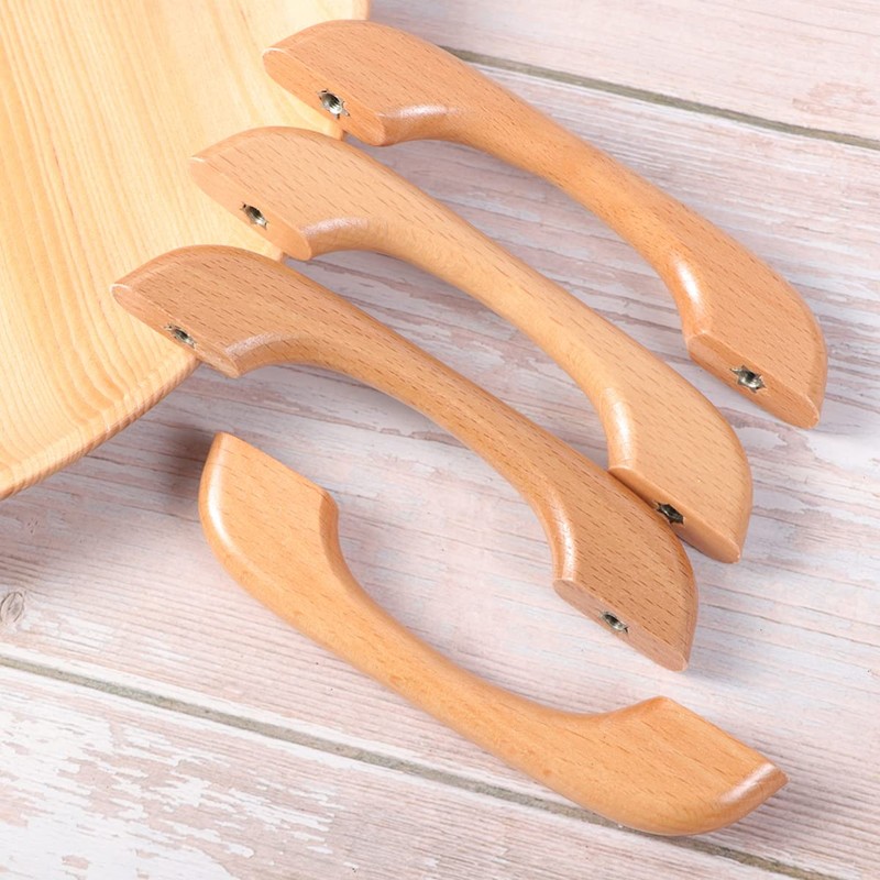 DOITOOL Pack of 10 Furniture Handles Kitchen Drawer Handles Wooden