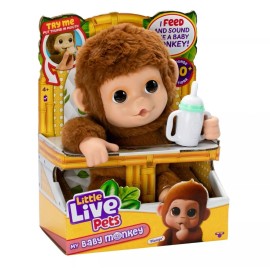 LITTLE LIVE PETS My Baby Monkey Mango, 50+ Sounds and Reactions, Ages 4+