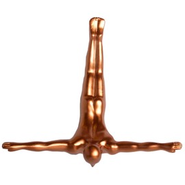 Diver Abstract Wall Art for Home Decor | Quality Polyresin Statues and Sculptures for Modern Wall Decor | Small Motivational Art of Diving Man, Bronze