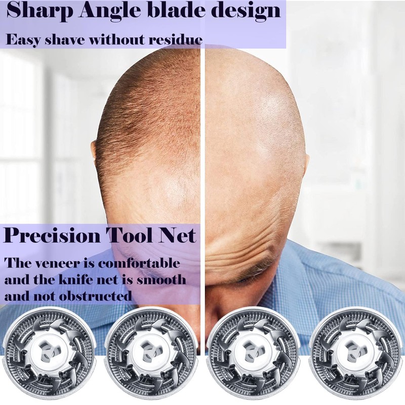 Shaver Replacement Blades Compatible with Skull Shaver Pitbull Gold Shaver，Men's