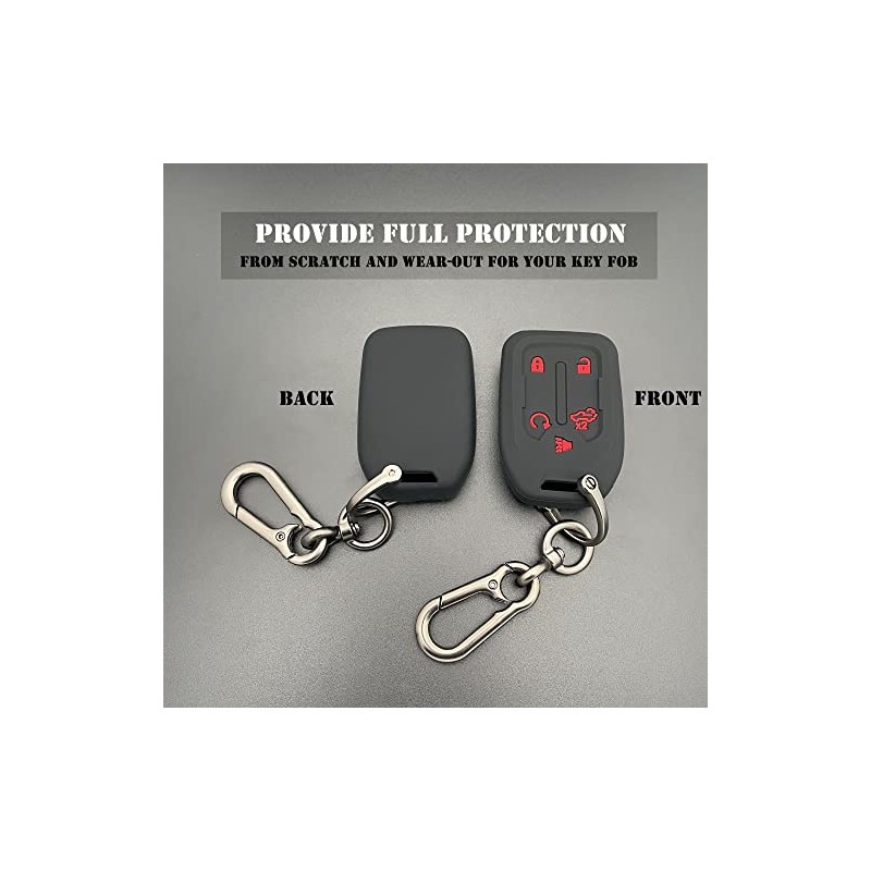 TANDRIVE Silicone Smart Key Fob Cover for GMC Sierra &