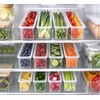 Clear Food Storage Containers for Refrigerator Organization – 4-Piece Long