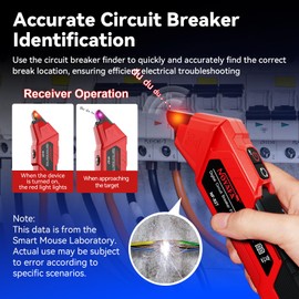 NOYAFA NF-827 Circuit Breaker Finder Tool with 3 Accessories &GFCI Outlet Tester, 90-120V AC Circuit Breaker Finder, Quickly Identify NCV Circuit Tester with Storage Case, Sensitivity Adjustment