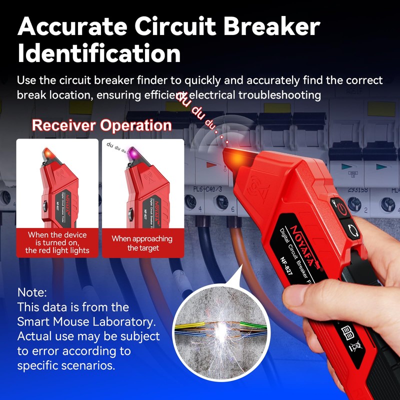 NOYAFA NF-827 Circuit Breaker Finder Tool with 3 Accessories &GFCI