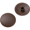 Screw Cap Covers - for 2 Square drive screws- Brown