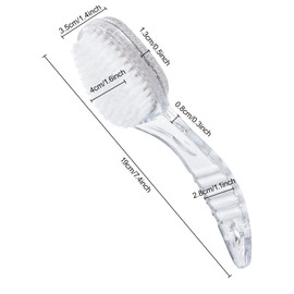 2 Pcs Foot Pumice Stone Brush Calluses Remover, Ooloveminso Large Foot Scrubber Foot File with Handle 2 in 1 Suitable for Horniness Foot Spa, Foot Care Smooth Skin (Transparent)