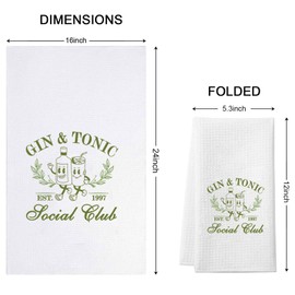WCGXKO Gin Drinking Gift Gin Lover Gift Alcohol Drinker Gift Alcohol Lover Gift Drinking Lover Gift (Social Club G and T Towel CA)