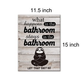 lona decorativo para pared de baño, divertido perezoso, citas, refranes, pintura, decoración de pared del hogar, baño, 11.5 x 15 pulgadas, imágenes enmarcadas, lona de mesa, póster listo para colgar