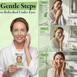 Danielle Creations - Máscaras antihinchadas Debajo de los Ojos no más hidrogel para ojeras con colágeno y Pepino, 6 Pares                             