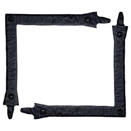 2 Pack 5.5" Metal L Bracket for Furniture - Black - Handmade Decorative Steel Brackets - Rustic Metal Corner Brackets for Front Doors, Gates, Garages, Tables & Cabinets - The Farmhouse Series