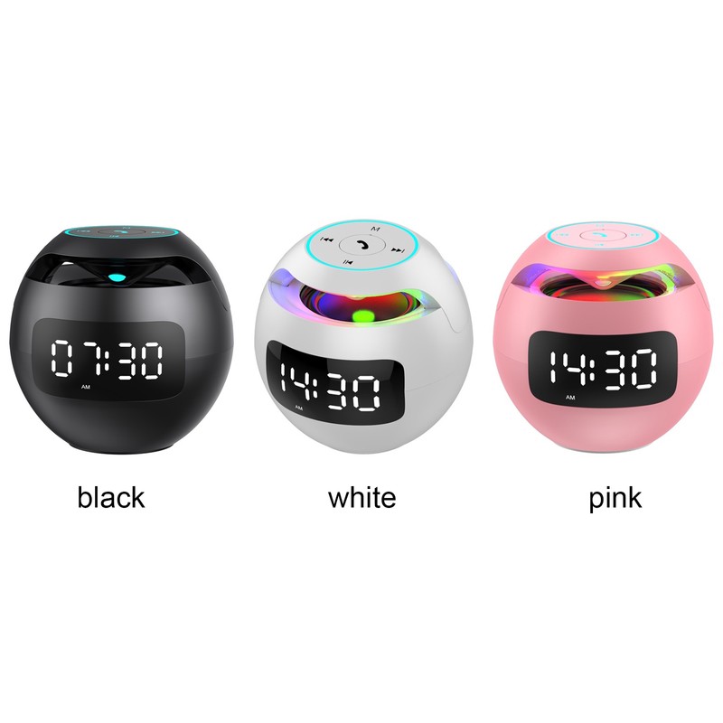 Round Ball Speaker Clock Dynamic Speaker Alarm Clock Intelligent Clock