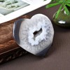 JIC Gem Large Heart Crystal Agate Geode Druzy Palm Worry