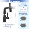 SINGSUO Bathroom Sink Faucet 1 Hole with Temperature Display, Single