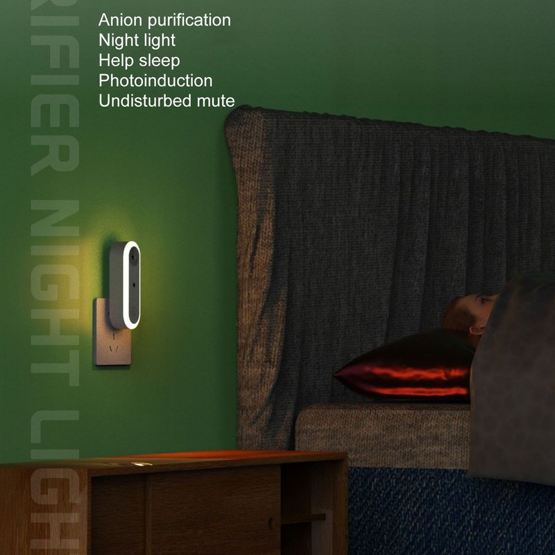 Air Purifier Night Light Small Plug in Negative Ion Generator