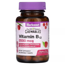 EarthSweet Chewables, Vitamin B12, Raspberry , 2,000 mcg, 90 Chewable Tablets