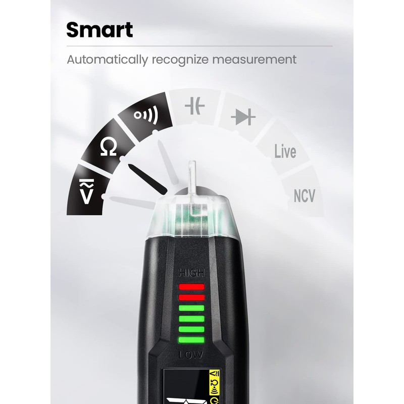 KAIWEETS Multi-function Voltage Tester, Non-Contact Electrical Tester, 600V AC/DC Voltage