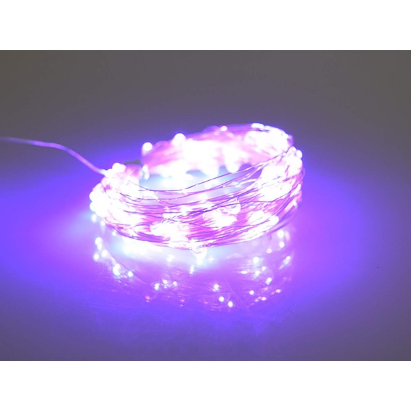 ZAZ Kogata-irumi-A-001 Illumination, USB Powered Fairy Light, Jewelry Light, LED Switch, Stylish, Indoor Use, Wire Illumination, No Flashing, Christmas, Halloween, Party Goods, 100 Bulbs, Purple