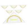 DOITOOL 6Pcs Triangle Ruler Set Multi Function Drawing Tools for