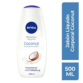 NIVEA Jabn Lquido corporal hidratante Coconut  Jojoba Oil (500 ml) con aceite de jojoba para una piel suave y tersa y esencia de coco