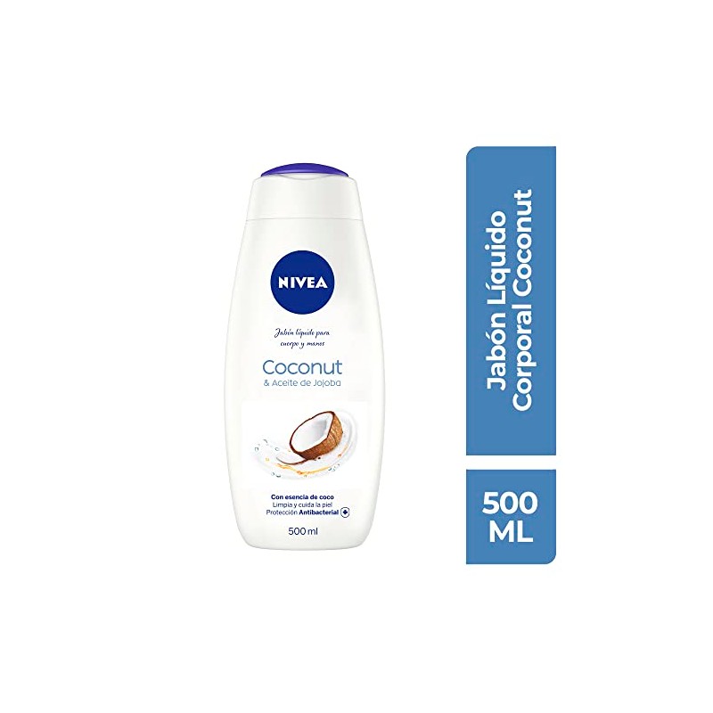 NIVEA Jabn Lquido corporal hidratante Coconut Jojoba Oil (500 ml)