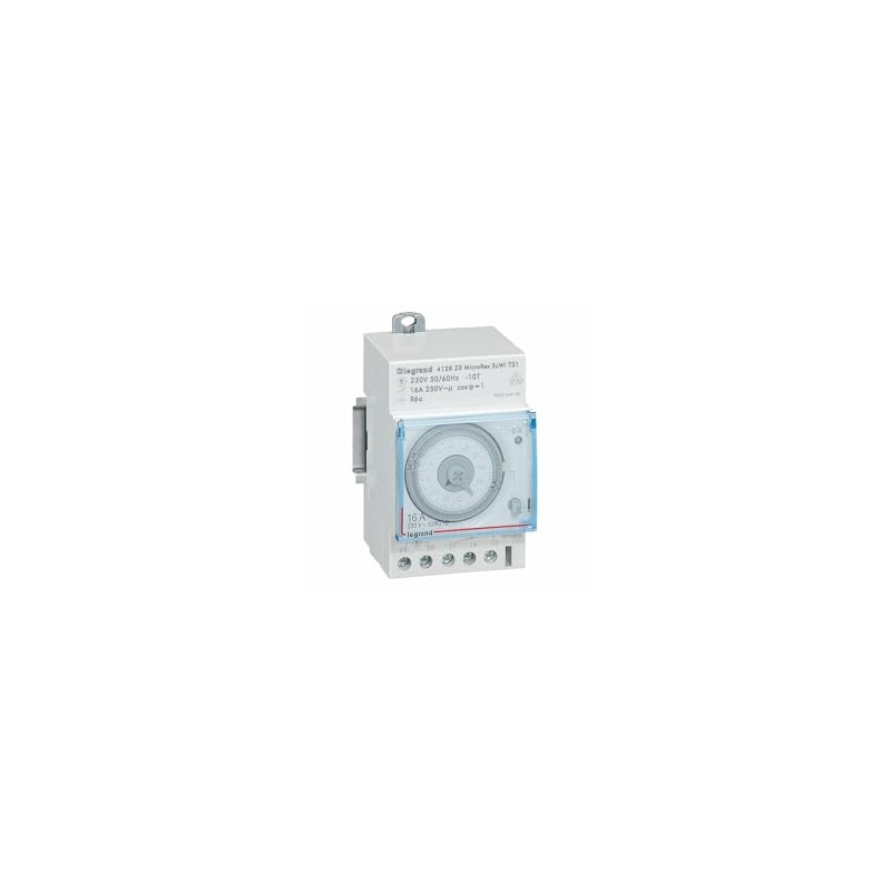 Legrand Analogue DIN Rail Timer Hours, Minutes, Seconds, 230 -