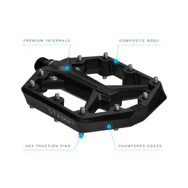 クランクブラザーズ(CRANK BROTHERS) Crankbrothers MTBペダルスタンプ 1 Gen 2 ラージ ブラック