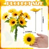 50pcs Artificial Sunflower Heads with Stems, 2.76 in Fake Sunflower