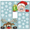 Peeping Santa and Rudolph Window Clings – With 28 Snowflakes