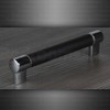 Leather Chrome Bar Kitchen Cabinet Door Handle Cupboard Drawer Bedroom