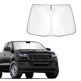 BSTW Car Sun Shade for Ford Ranger T6 (2015-2023) - Foldable Windshield Cover with Heat Insulation & UV Protection | Fits Ford Ranger Raptor Wildtrak