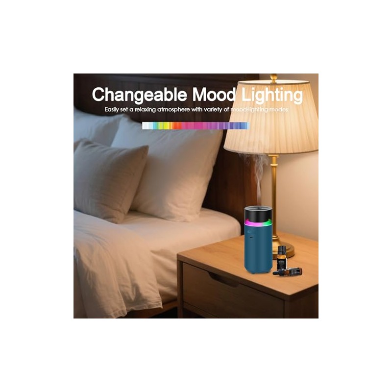 HODEMI Portable Smart Essential Oil Diffuser with LED Lights