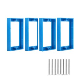 4pcs 1/2" Single Gang Outlet Box Extenders with 8 Screws, Compatible with Standard Electrical Boxes & Switches, ABS Junction Box Extender (Blue)