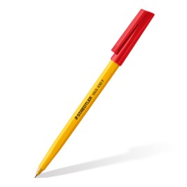 STAEDTLER Stick 430 F-2 Ballpoint Pen Fine Tip - Red (Box of 10)
