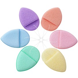 6-Teiliger Schwammquaste, Make-Up-Entfernerquaste, Gesichtswaschwerkzeug, Wiederverwendbarer Puderquaste, Gesichtsreinigungswerkzeug, Reinigungsschwamm