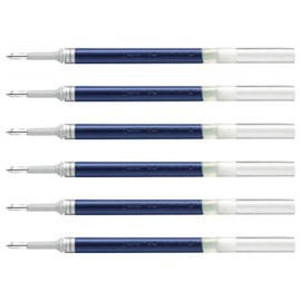 PENTEL Pack of 6 LR7 Refills for Rollerball Energel Point 0.7 Stroke 0.35 mm Midnight Blue